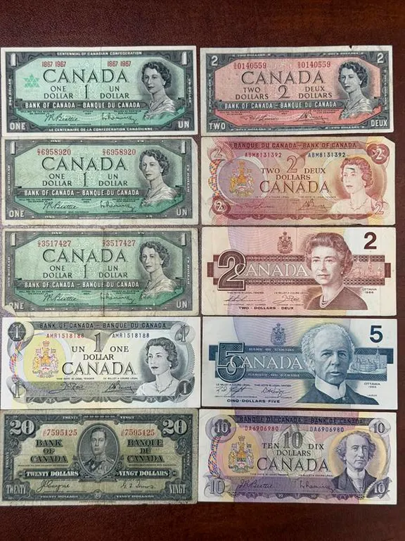$45 Face Older Cdn Bills