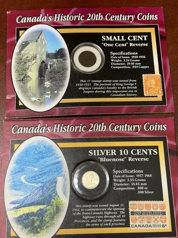(2) 1920, 1965 Cdn 'Historic 20th Century Coins'
