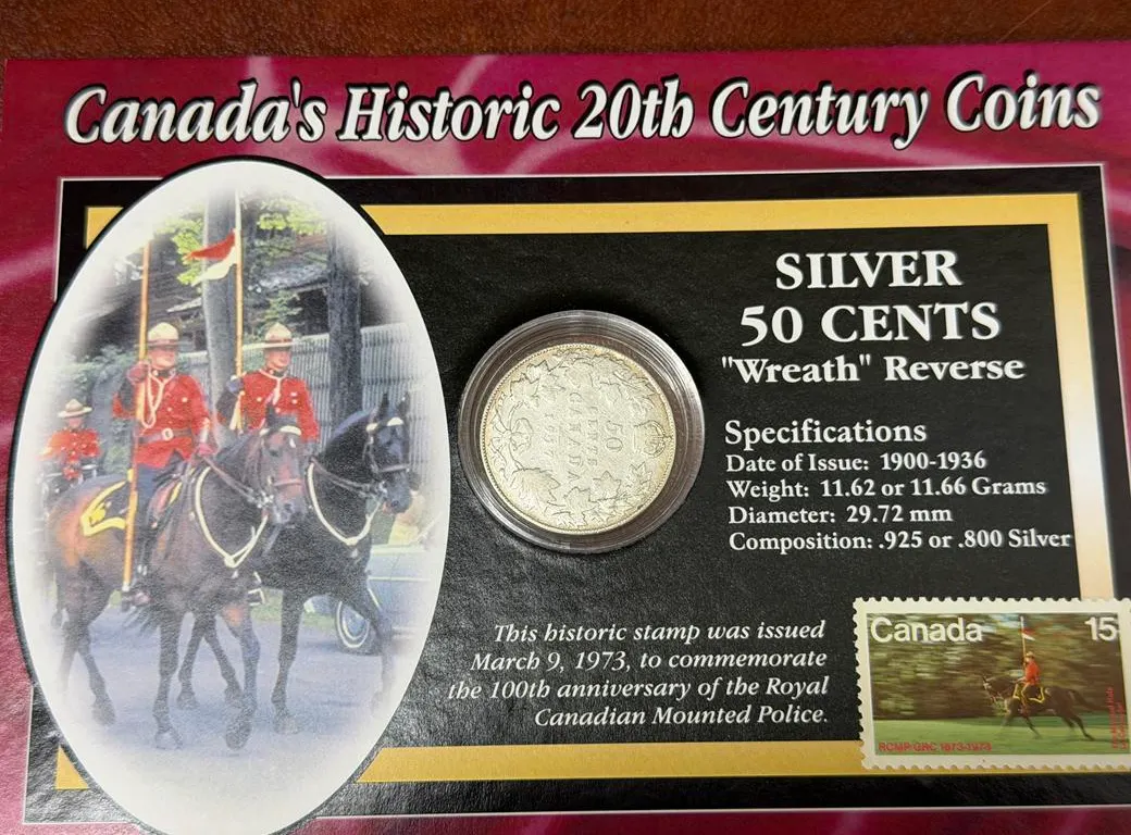 1917 Cdn 'Historic 20th Century Coins' 50 cent