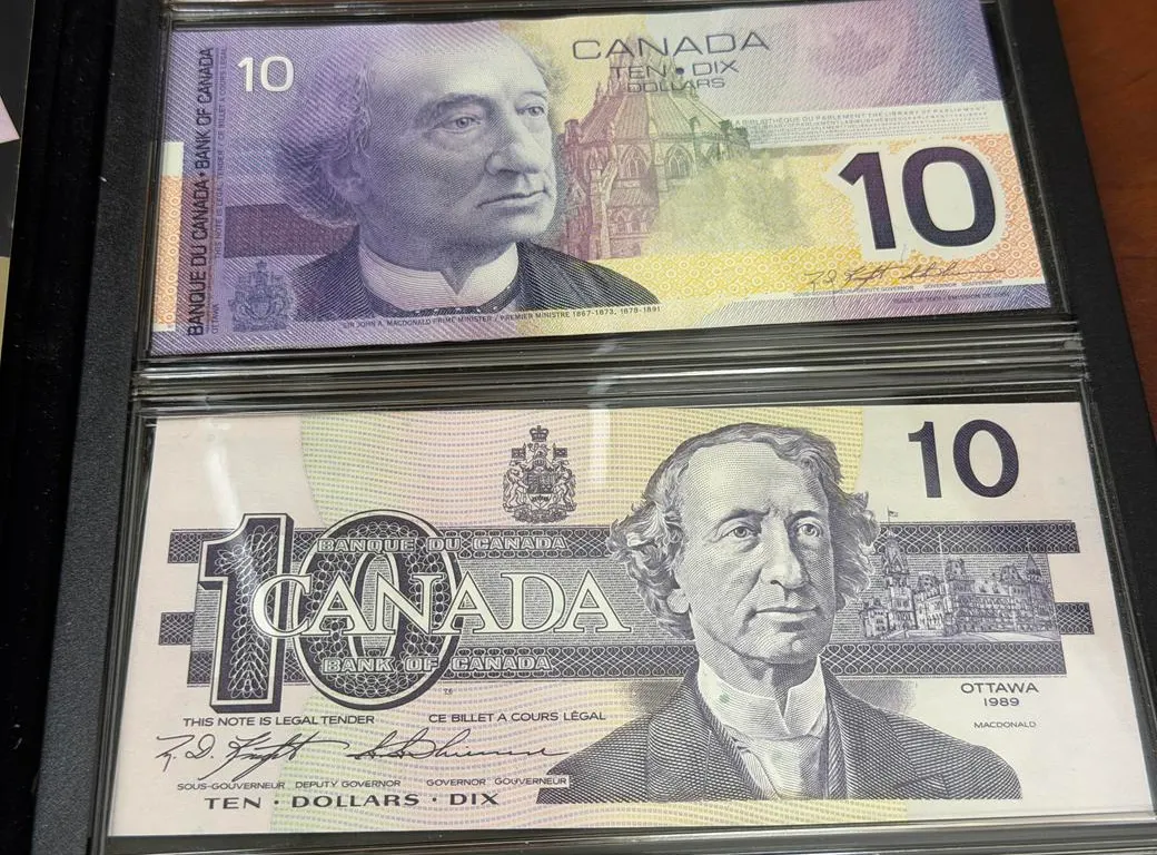 (2) Cdn $10 Bills "Lasting Impressions' Same Ser #