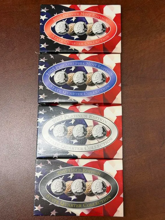 (4) 2003 U.S. State Quarters-Denv, Phila, Platin, Gold