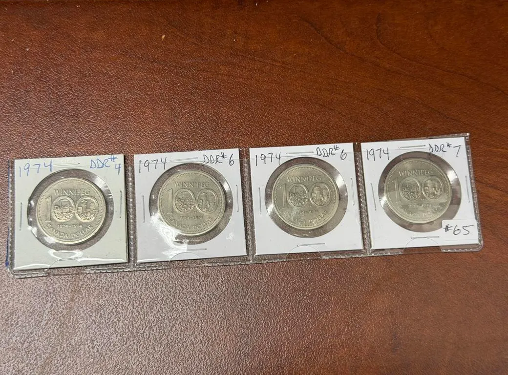 (4) Cdn 1974 Nickle Dollars- DDR#4, #6 x 2, #7