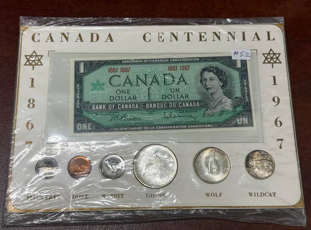 1967 Cdn Silver Coin Set with $1 Bill