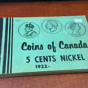 1922+ 'Coins of Canada' book with Nickels - Nice