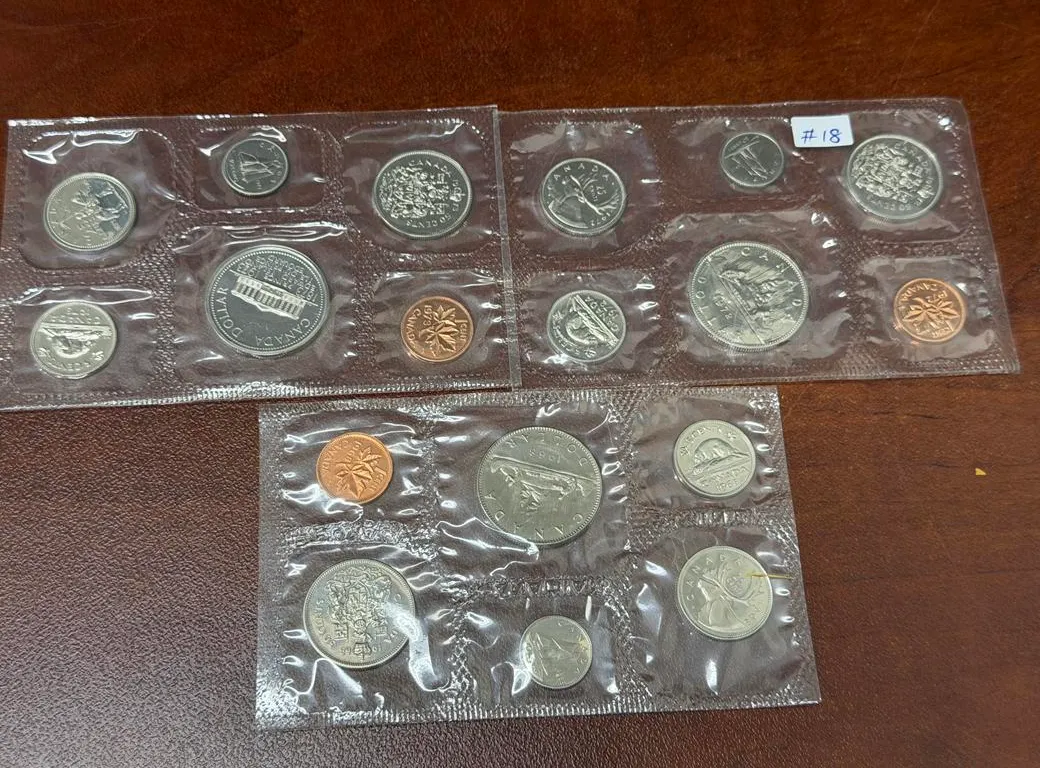 1968, 1972, 1973 Cdn Proof Like Sets