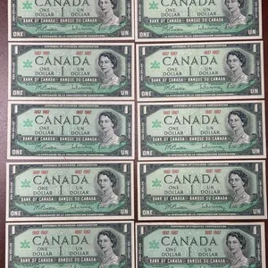 (10) 1867-1967 Cdn $1 Bills - UNC