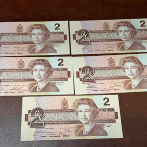 (5) 1986 Cdn $2 Bill - UNC