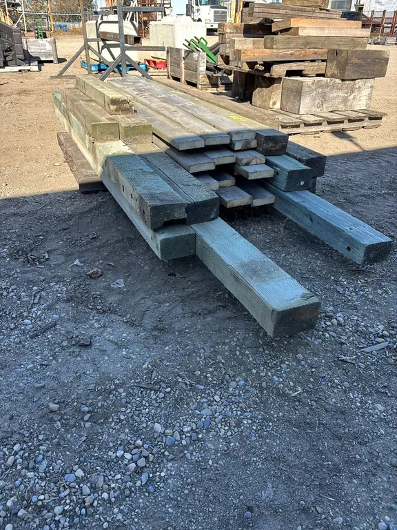 Bundle with Assorted Treated Lumber 4" x 6" and 2" x 6" Various Lengths.
