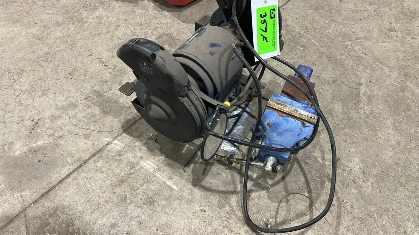 Master Craft 6" Bench Grinder and 4" Bench Vise