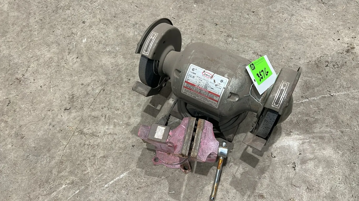 Brico 6" Bench Grinder and 3" Bench Vise