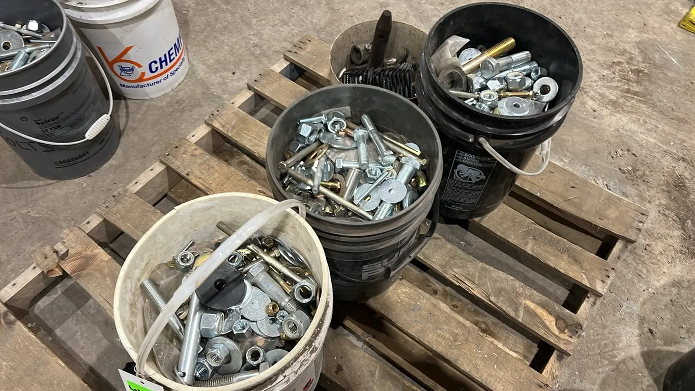 (4) Pails of Various Nuts, Bolts and Washers