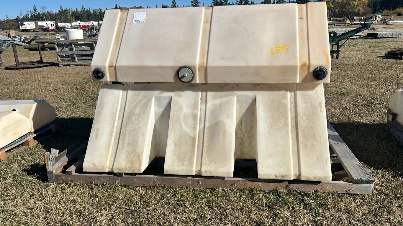 (3) 7' Poly Water Tanks Filled traffic Barricades