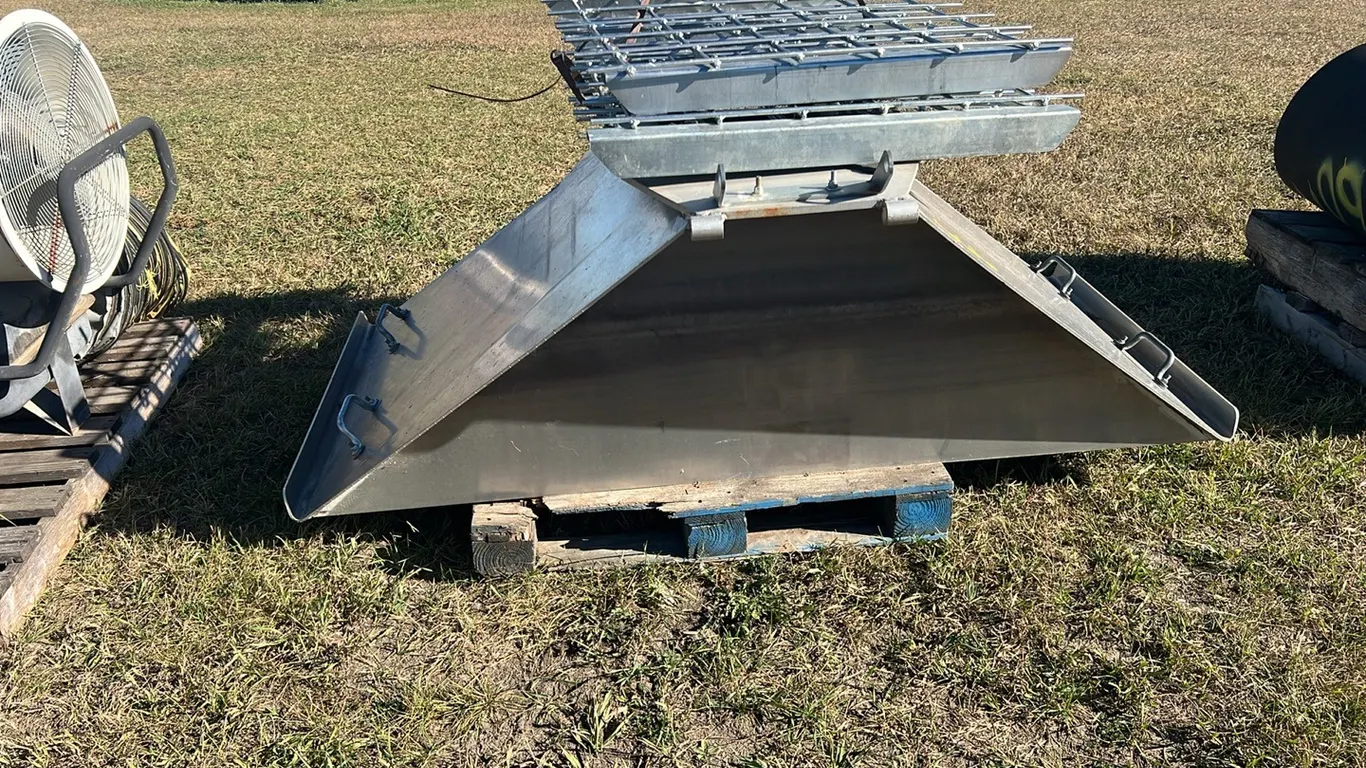 Stainless Steel Hopper with Assortment of 6" x 6" Metal Screens