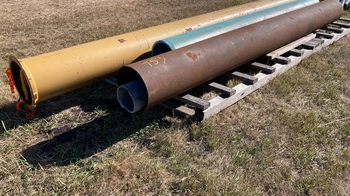 (5) Various Pipes (3) are Poly (2) Metal Various Sizes and Lengths
