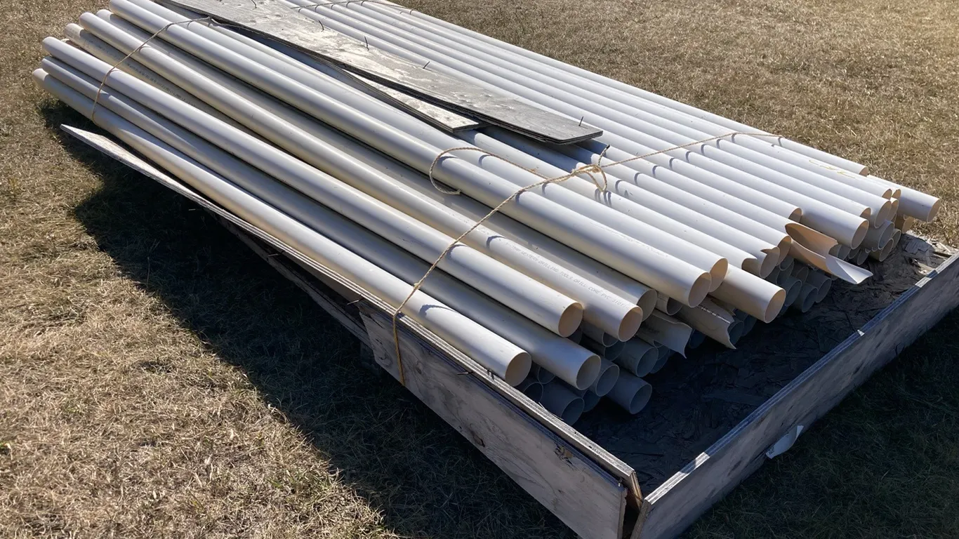 Large Quantity of 3" x 10' White PVC Pipe