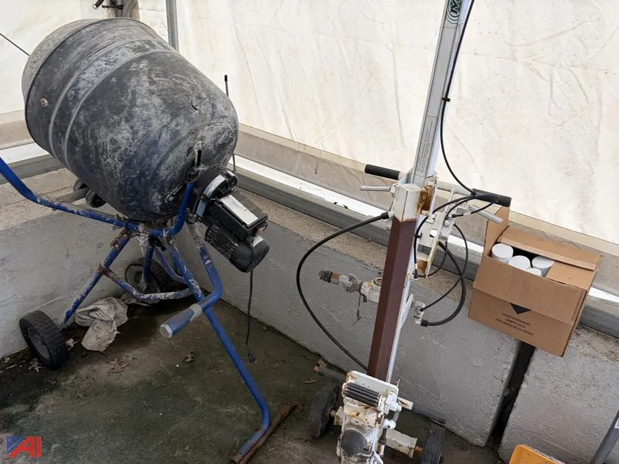 Minnich Pneumatic Concrete Drill/Kobalt Concrete Mixer