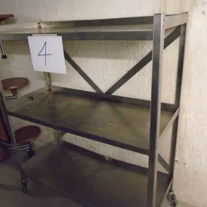 (1) Stainless Steel Storage Cart on Wheels