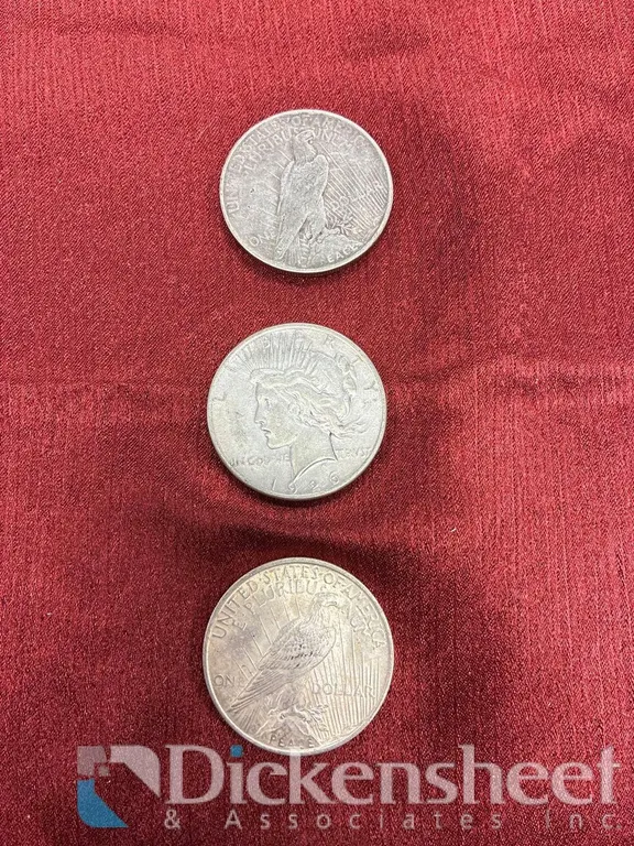 (3) UNITED STATES PEACE DOLLARS