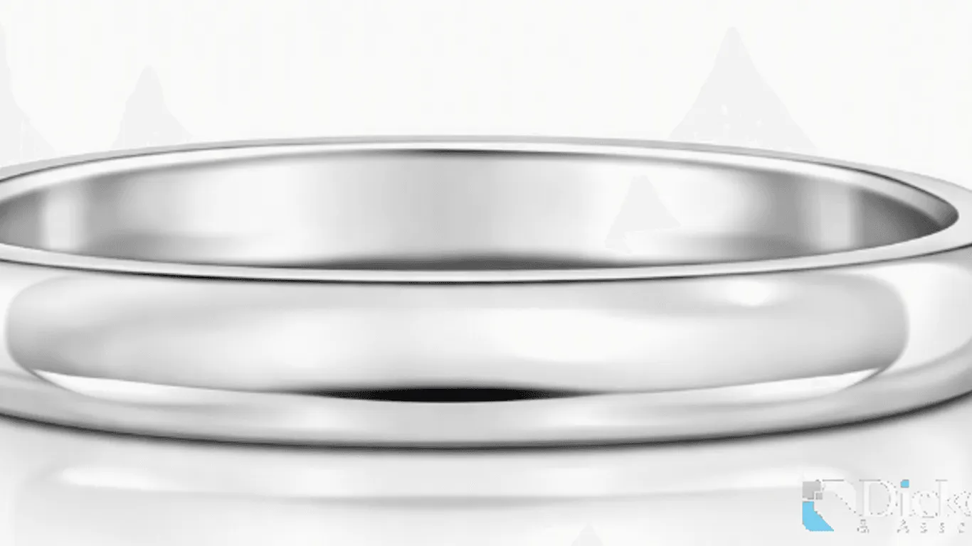 18K WHITE GOLD BAND APPROXIMATELY 3.0 GRAMS