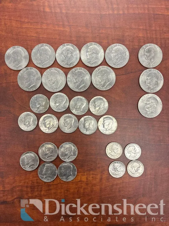 VARIETY OF EISENHOWER, KENNEDY, OTHER US COIN LOT
