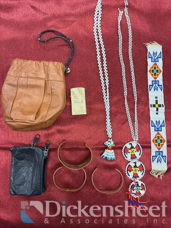 VARIETY OF JEWERLY, COIN PURSE, AND MORE