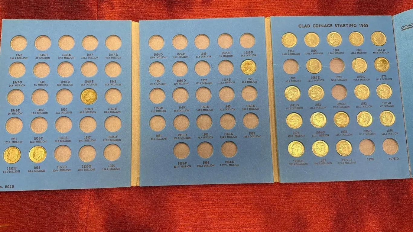 (24) ROOSEVELT DIMES IN FOLDER