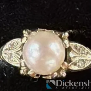 14K GOLD PEARL RING 1.5 GRAMS