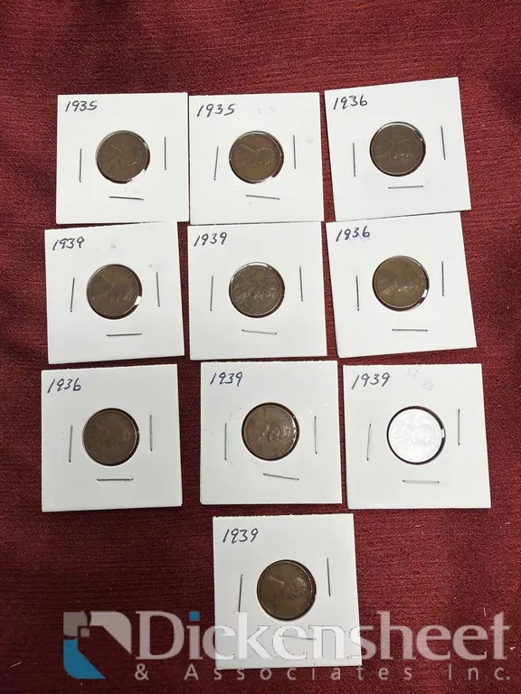 (10) LINCOLN WHEAT PENNIES 1930'S