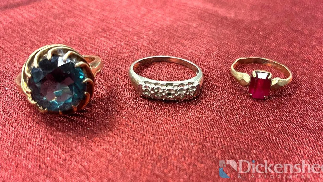 14K & 10K GOLD RINGS WITH STONES - QTY (3)