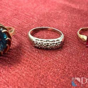 14K & 10K GOLD RINGS WITH STONES - QTY (3)