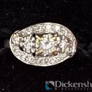 14K WHITE GOLD DIAMOND RING