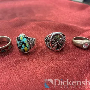 VARIETY OF STERLING SILVER RINGS - QTY (4)