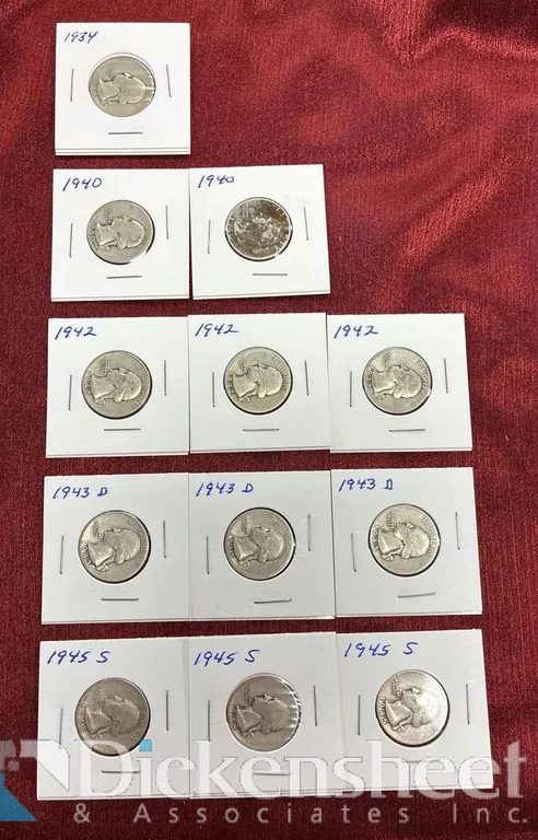(12) 90% SILVER WASHINGTON QUARTERS