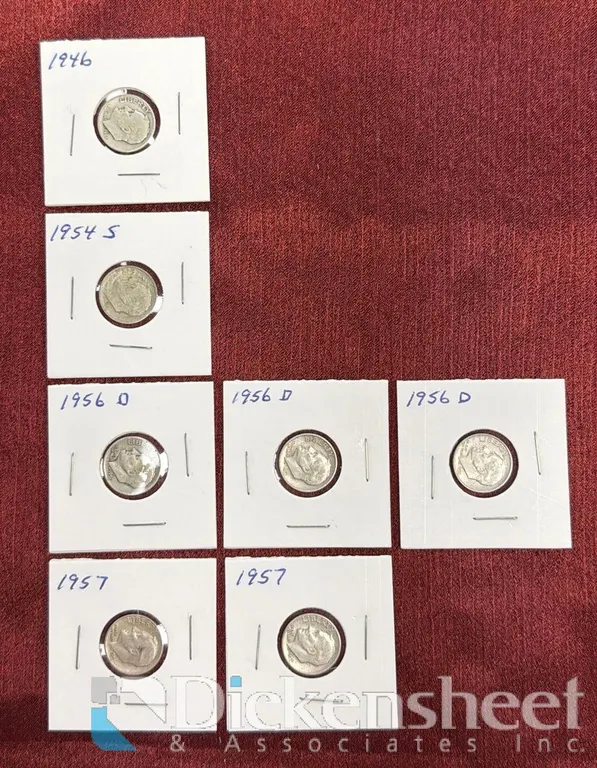 (7) 90% SILVER DIMES