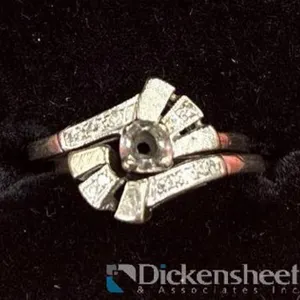 14K TWO-PIECE WHITE GOLD RING SET