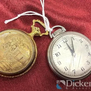 WESTCLOCK & TIMEX POCKET WATCHES - QTY (2)