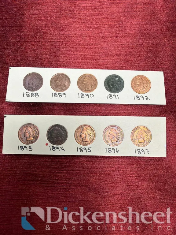 INDIAN PENNIES 1893-1897, 1888-1892