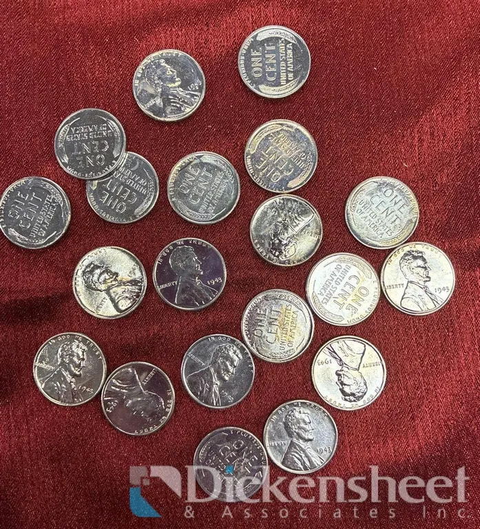 1943 STEEL WHEAT PENNIES