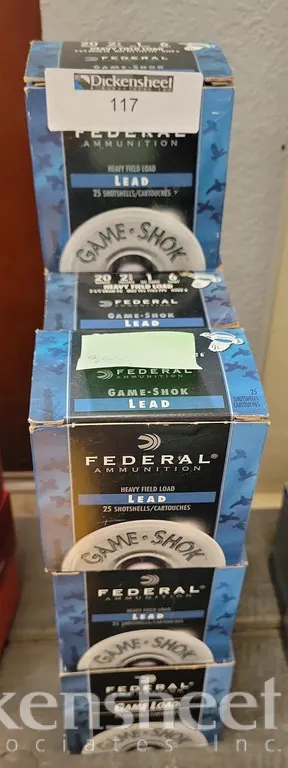 (10) BOXES OF FEDERAL 20 GAUGE AMMUNITION