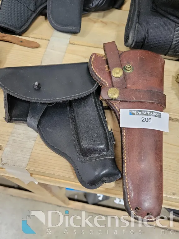 (2) LEATER SIDE HOLSTERS