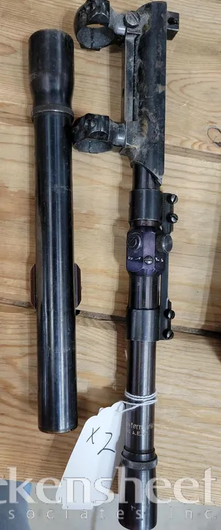 (2) WESTERN FIELD RIFLE SCOPES W/MOUNTING HARDWARE