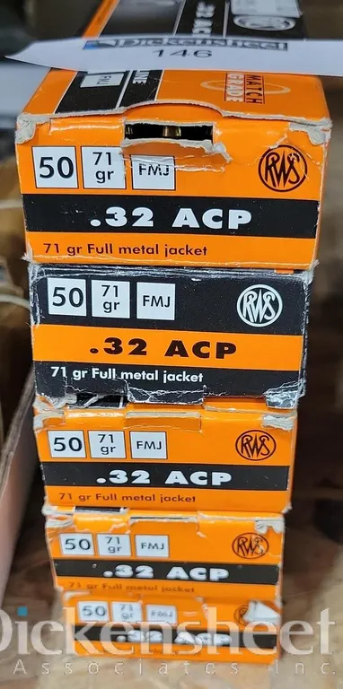 (5) BOXES .32 ACP