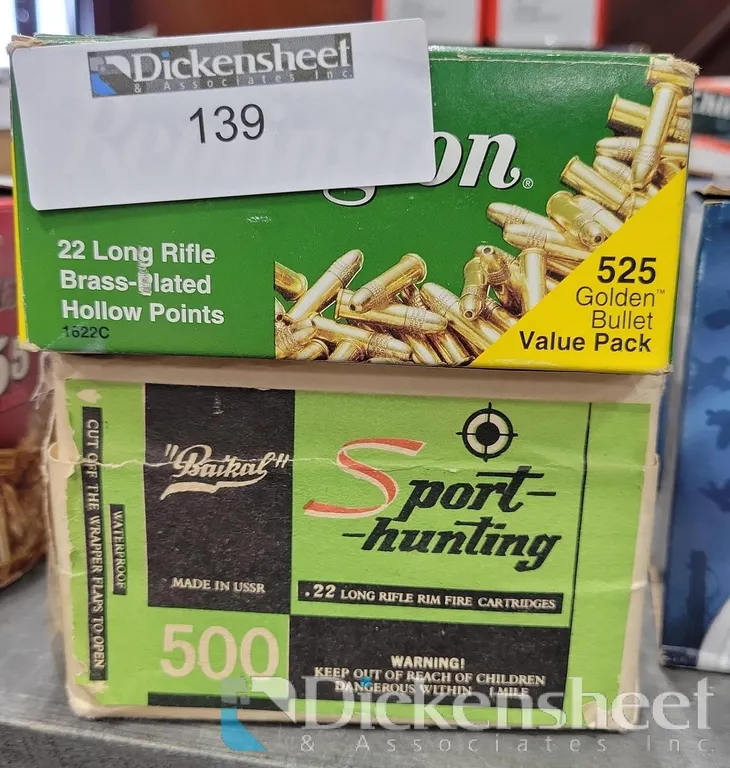 (2) BOXES .22 LR CARTRIDGES