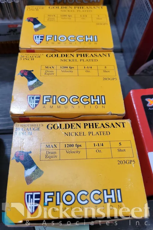 (3) BOXES FIOCCHI 20 GAUGE