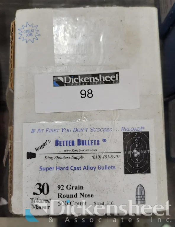 (1) .30 TOKERAV/MAUSER RN 92 GRAIN