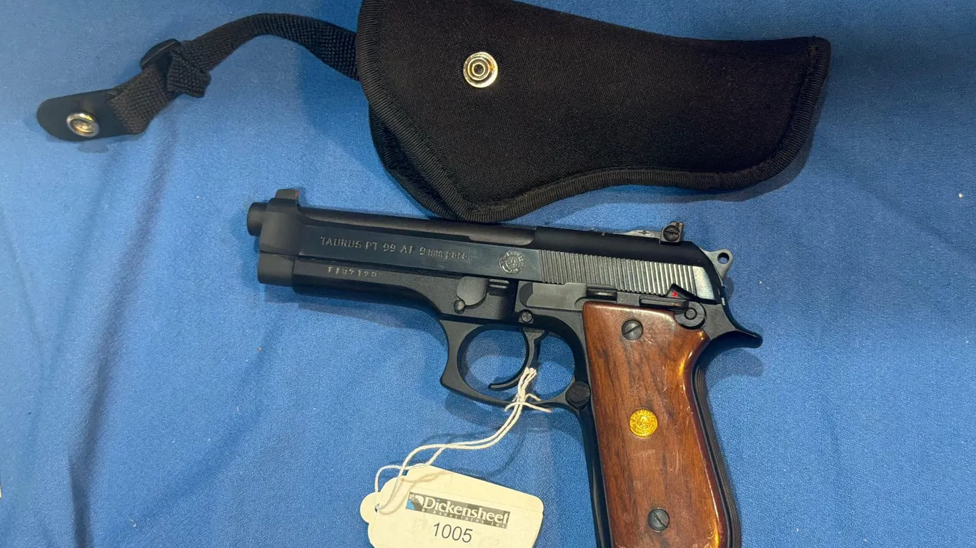PISTOL, TAURUS, PT99, 9 MM, SERIAL # TIB71202