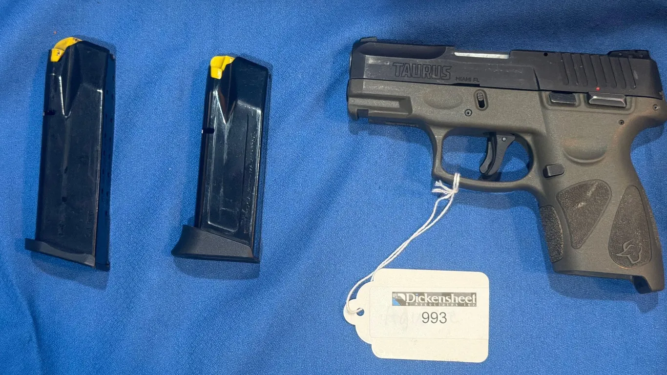 PISTOL, TAURUS, G2C, 9 MM, SERIAL # TMS95076