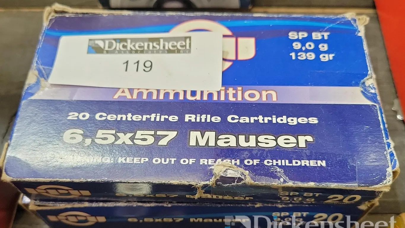 (2) BOXES 6,5 X 57 MAUSER RIFLE CARTRIDGES