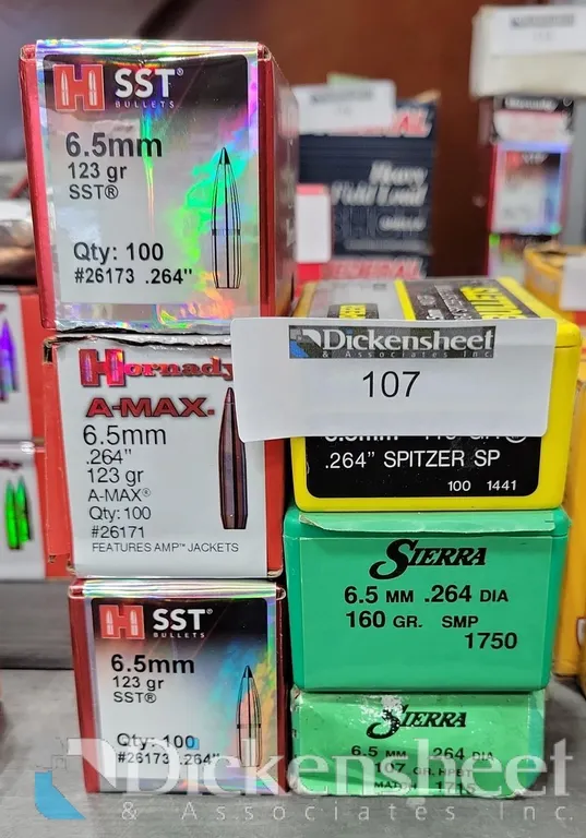 (6) 6.5 MM VARIOUS GRAINS
