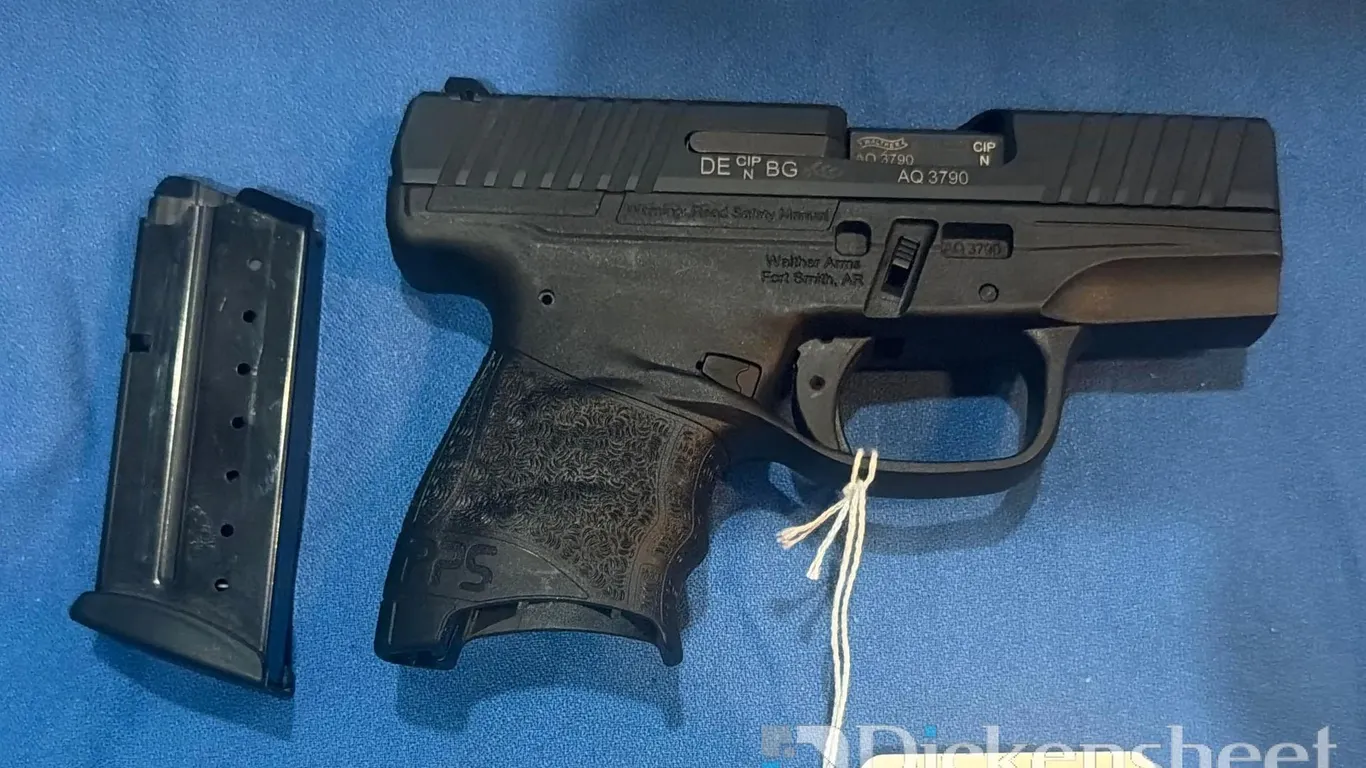 PISTOL, WALTHER, PPS, 9 MM, SERIAL # AQ3790